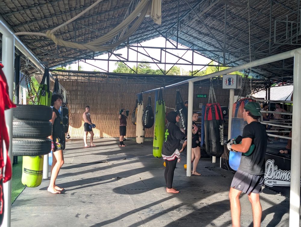 Open sided and shaded, a few minutes walk from Thong Sala