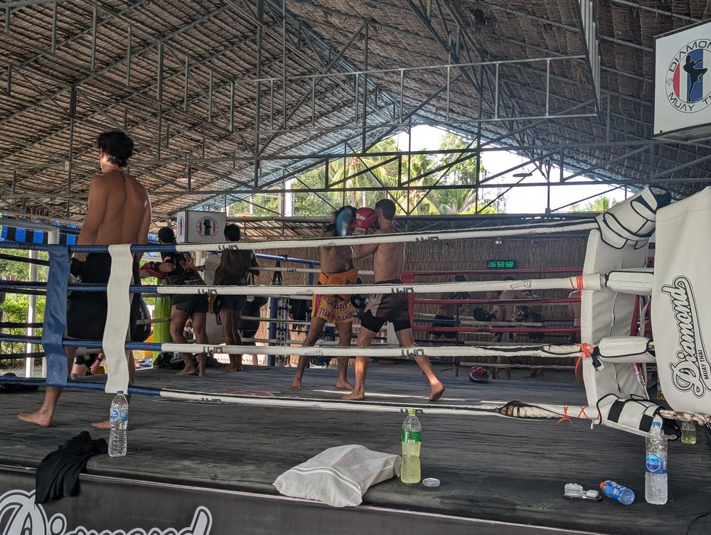 Three rounds of sparring close the main work